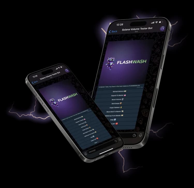 FlashWash Bot main illustration showing the product interface