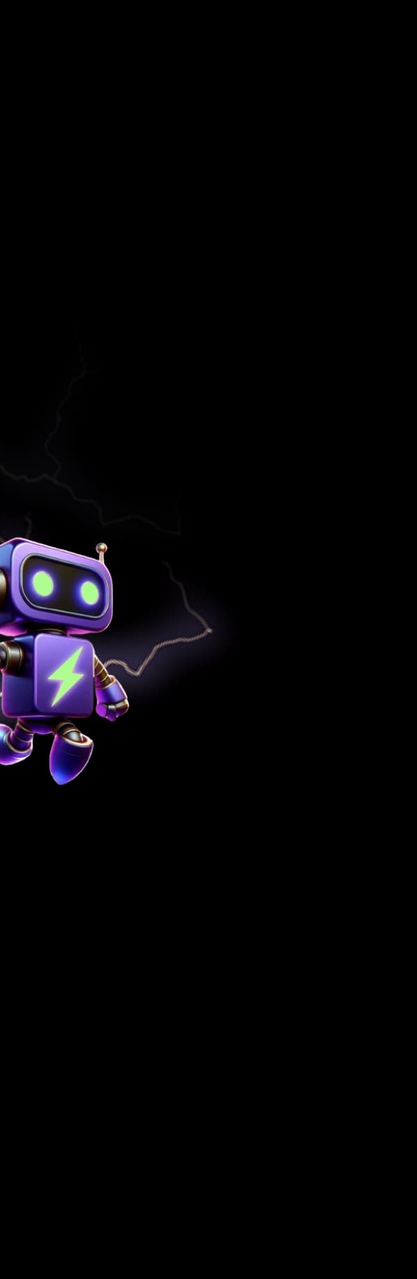 Left decorative bot illustration